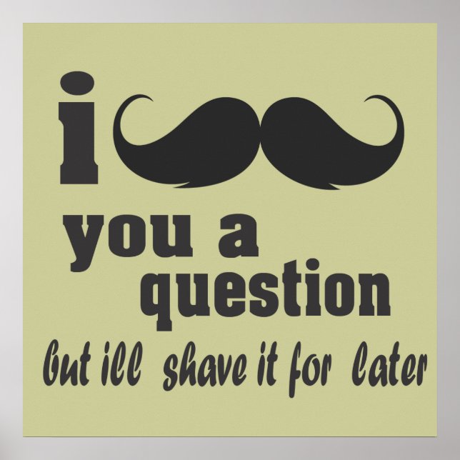 Ich muss dir eine Frage stellen Poster (Vorne)