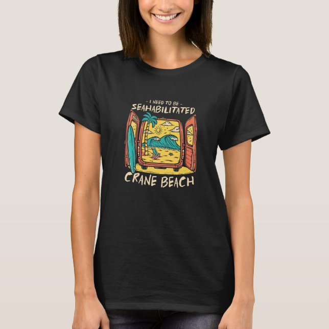 Ich muss ein bewachtes Crane Beach Summer Vac sein T-Shirt (Vorderseite)