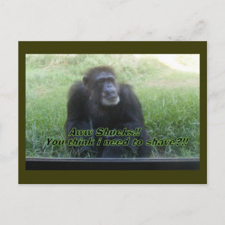 Ich muss mich rasieren? postkarte