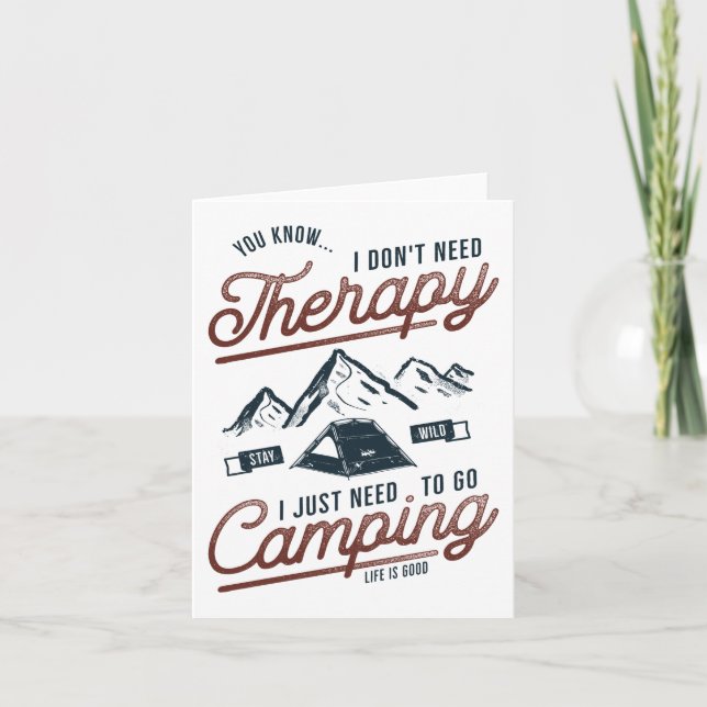 Ich muss nur ins Camping gehen Karte (Vorderseite)