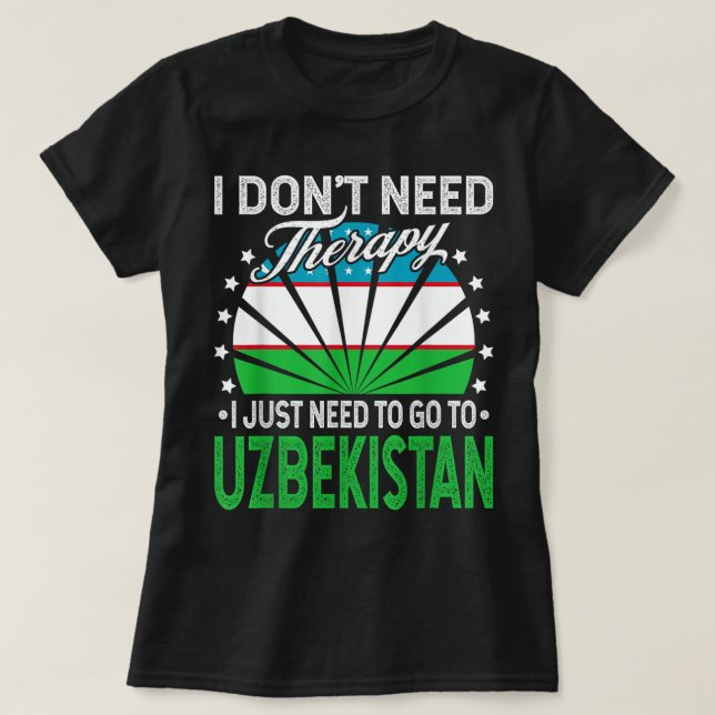 Ich muss nur nach Usbekistan gehen - Funny Usbekis T-Shirt (Design vorne)