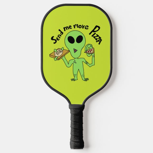 Ich muss Pizza-Cartoon schicken Pickleball Schläger (Vorderseite)