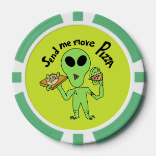 Ich muss Pizza-Cartoon schicken Pokerchips