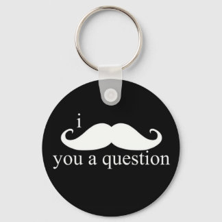 Ich Mustache dir einen Frage-Schlüsselanhänger Schlüsselanhänger