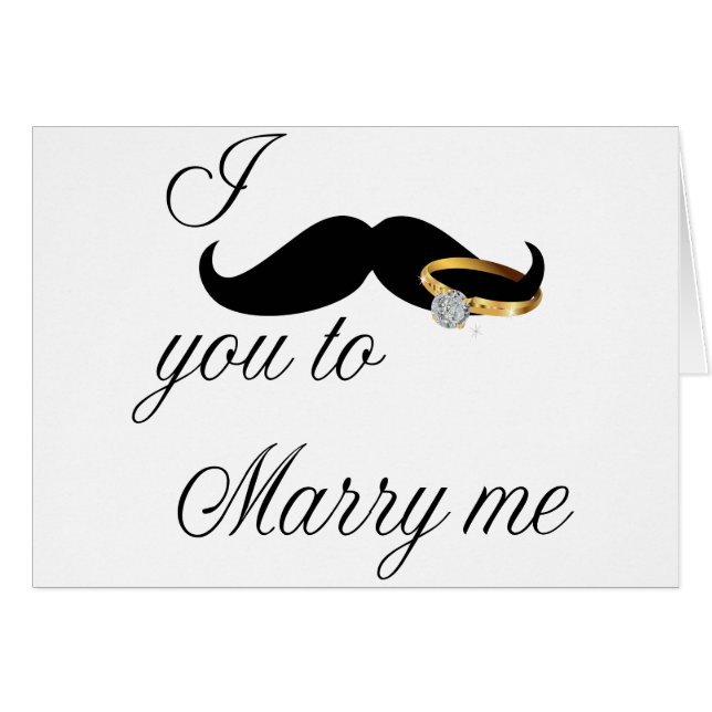 Ich Mustache Sie - zu heiraten (Vorderseite (Horizontal))