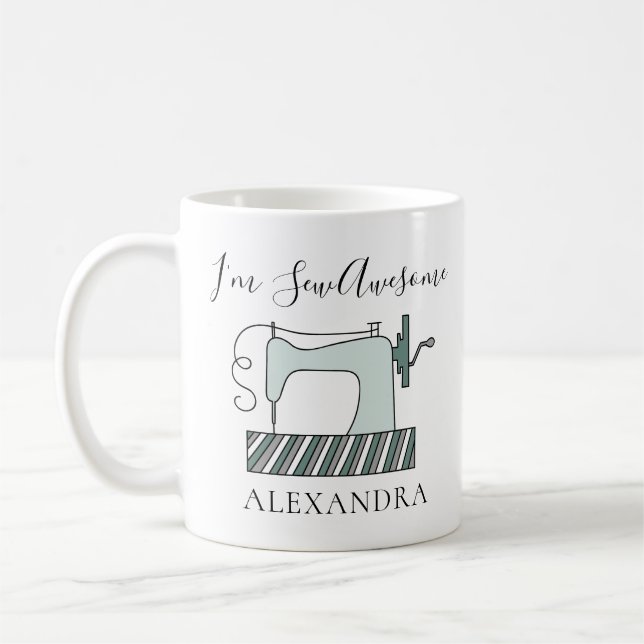 Ich nähe Phantastischen Maschinenheftnamen Kaffeetasse (Links)