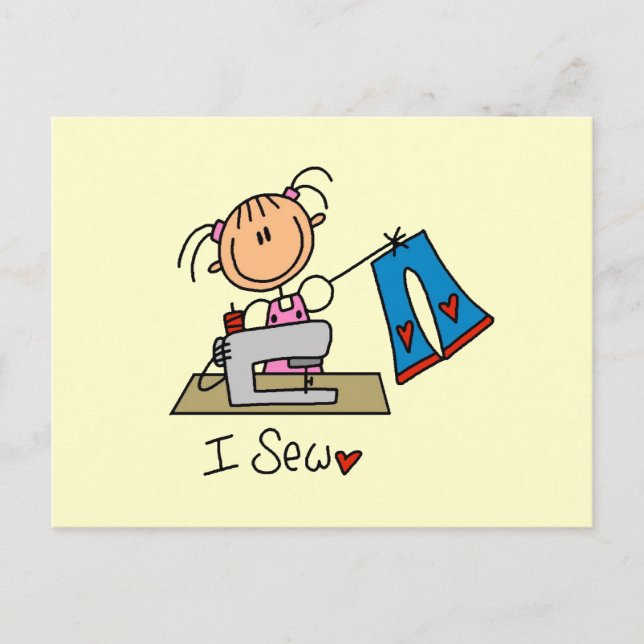 Ich nähe postkarte (Vorderseite)