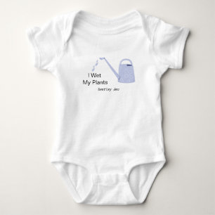 Ich nass Meine Pflanze Personalisiert Name Baby Fu Strampler