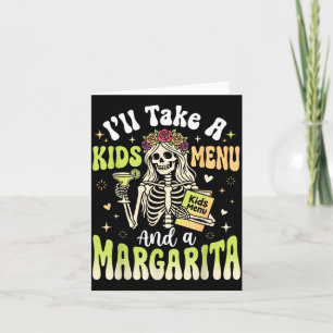 Ich nehme ein Kindermenü und einen Margarita Karte
