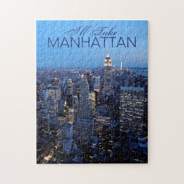 Ich nehme Manhattan | New York City Jigsaw (Vertikal)
