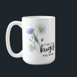 Ich nehme meinen Kugel mit Raisins Kaffeetasse<br><div class="desc">Ein Hinweis auf die klassische Diskussion für alle jüdischen Holidays in meiner Familie, dieses Design ist für diejenigen, die ihre Kugel (Ei-Nudeldessert) mit Rosinen Liebe. Illustriert mit zartem Aquarell und blauen Blumen erinnert das Design an ein klassisches Gefühl, das mit einem Nischengebäck kombiniert wird. Wenn Sie wissen, wissen Sie, genau...</div>