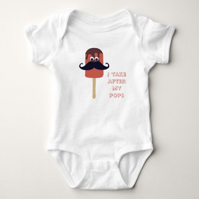 Ich nehme nach meinen Pop Funny Sprichwort Popsiar Baby Strampler (Vorderseite)