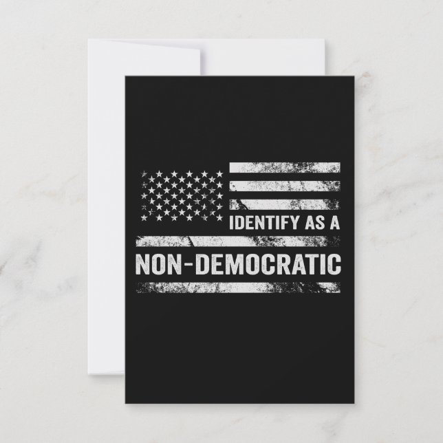 Ich nenne das nicht-demokratische amerikanische Fl Dankeskarte (Vorderseite)