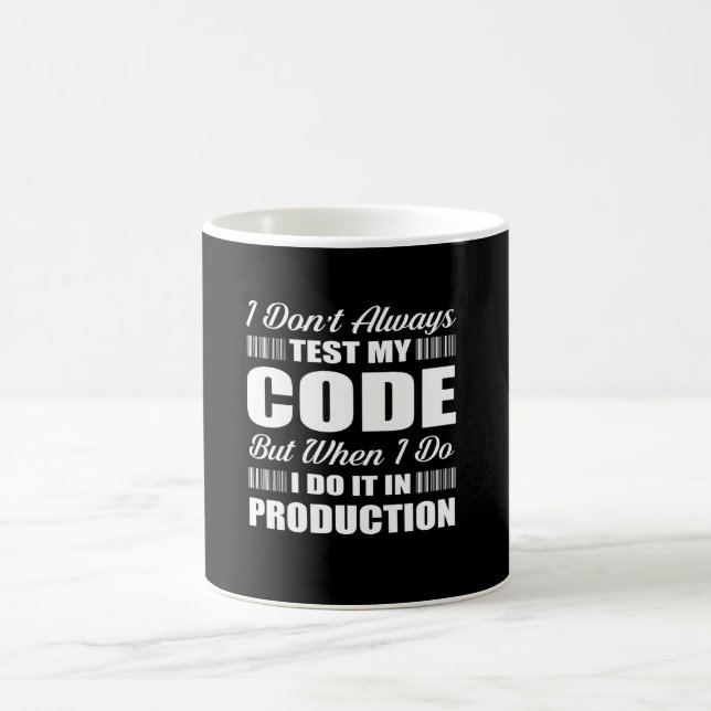Ich nicht immer prüfe meine Code-Programmierer Kaffeetasse (Mittel)