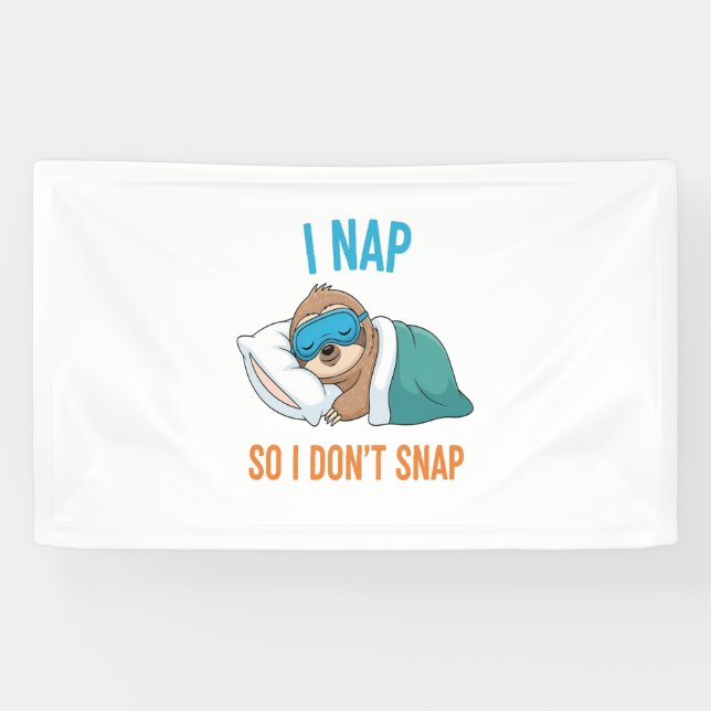 Ich Nickerchen, also schlage ich keinen Funny Funn Banner (Horizontal)