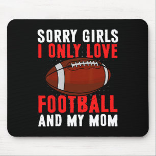 Ich nur Liebe Fußball und meine Mama Valentinstag Mousepad