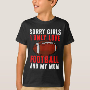 Ich nur Liebe Fußball und meine Mama Valentinstag T-Shirt