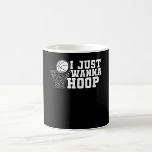 Ich nur Wanna Hoop Basketball-Design Kaffeetasse