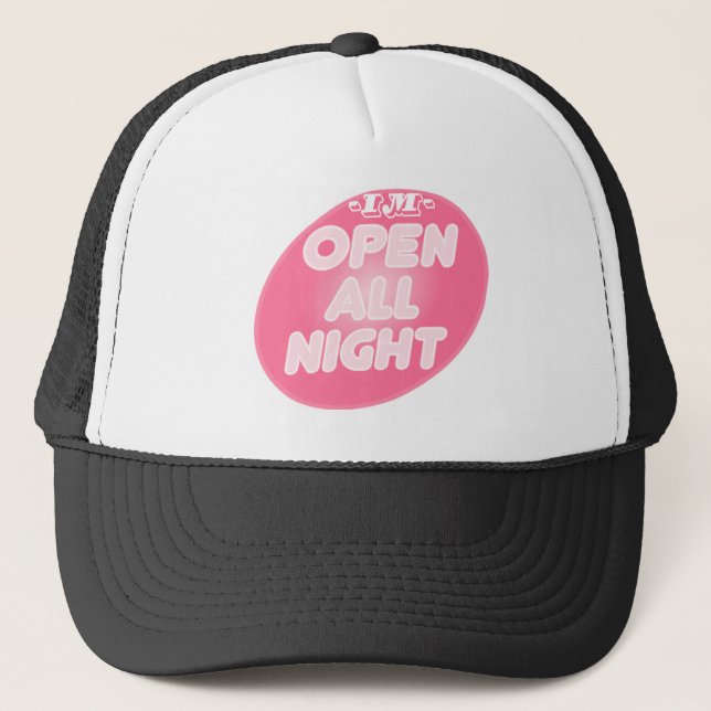 Ich öffne die ganze Nacht Truckerkappe (Vorderseite)