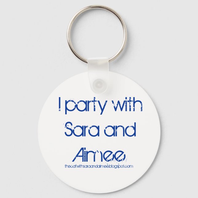 Ich Party mit Sara und Aimee Schlüsselanhänger (Vorderseite)
