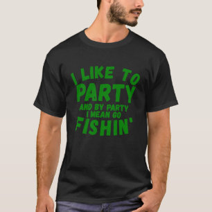 Ich Partys gerne für Männer Frauen, die Fischern T-Shirt