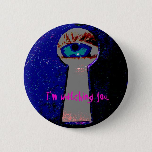 Ich passe Sie. auf. Button (Vorderseite)