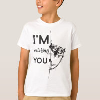Ich passe Sie T - Shirt, Katze T - Shirt auf