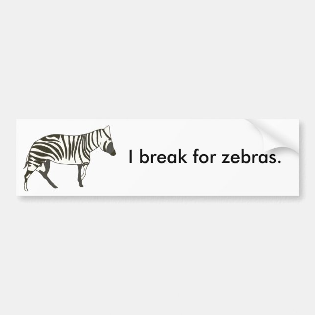 Ich pause für Zebras, Autoaufkleber (Vorne)