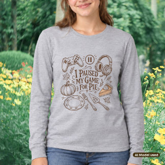 Ich pausierte mein Spiel für Torten-Vintage-Thanks T-Shirt