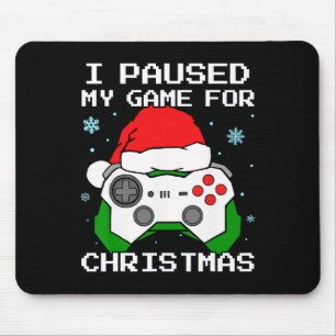 Ich pausierte mein Spiel für Weihnachten Retro Gam Mousepad