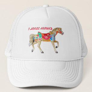 Ich pferde herum. Carousel Pony Truckerkappe