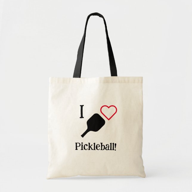 Ich ❤️ Pickleball! Tragetasche (Vorne)