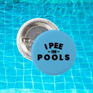 Ich Pinkel In Pools Lustiger Button