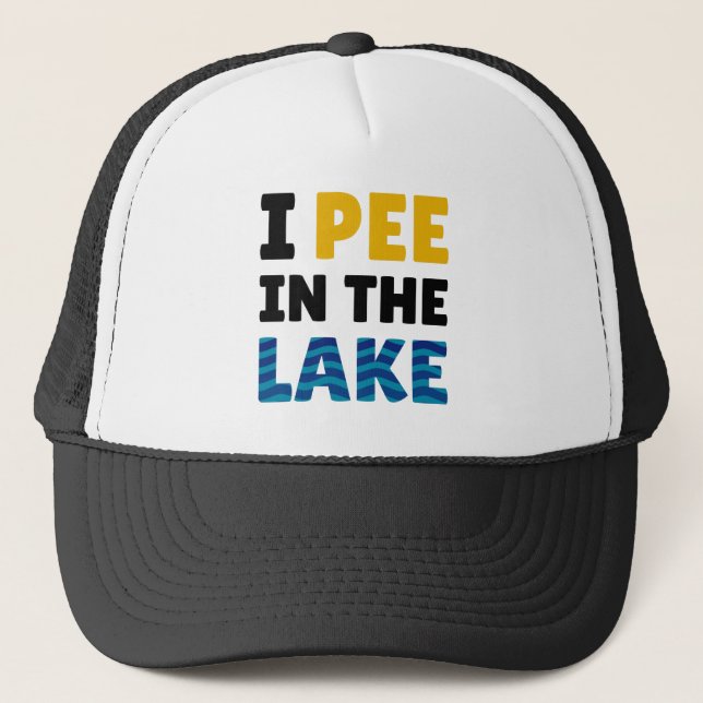 Ich pisse im See - Funny Lake Life - Sommer Truckerkappe (Vorderseite)