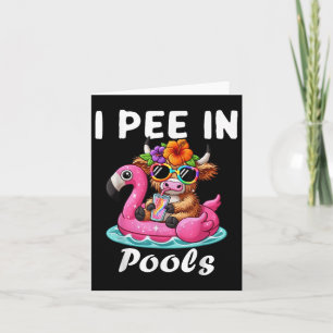 Ich pisse in Pools Highlands Kuh Funny Jokes Sarca Karte