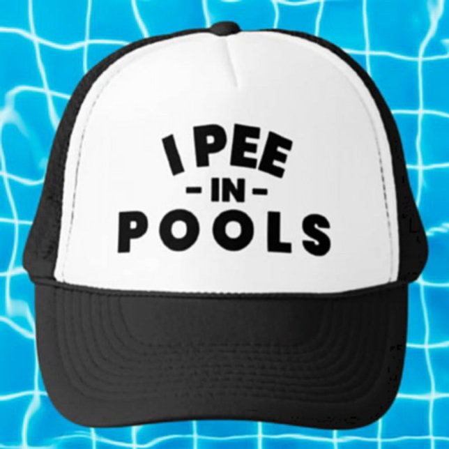 Ich pisse in Pools Trucker Hat Truckerkappe (Von Creator hochgeladen)
