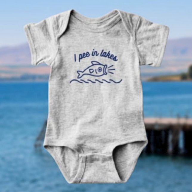 Ich pisse in Seen Funny Baby Bodysuit Baby Strampler (Von Creator hochgeladen)