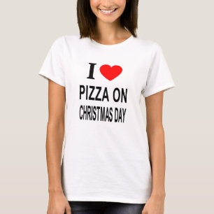 Ich ❤️ PIZZA AN WEIHNACHTEN ICH LIEBE PIZZA AN WEI T-Shirt