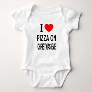 ICH ❤️ PIZZA AUF CHRISTMAS, DA ICH LIEBE PIZZA AUF BABY STRAMPLER
