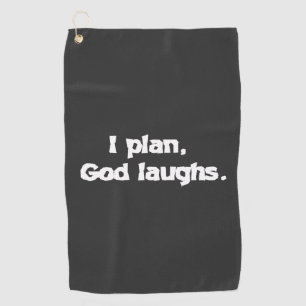 Ich plane Gott lacht die lustige Erholung spiritue Golfhandtuch