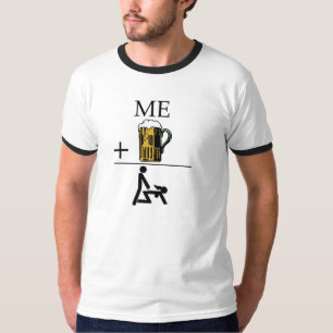 Ich plus Bier entspreche freches T-Shirt
