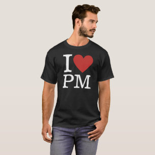 Ich ❤️ PM Projektmanagement für Mitarbeiter CUSTOM T-Shirt