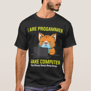 Ich programmiere Computer-Beep-Boop-Katze T-Shirt