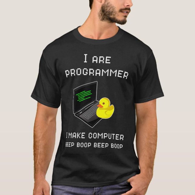 Ich programmiere Computer-Piep-Boop-Duck C T-Shirt (Vorderseite)