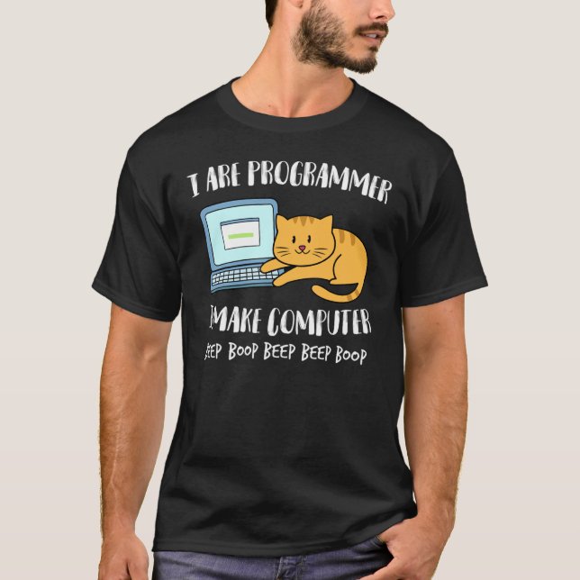 Ich programmiere, dass ich Computer funny Niedlich T-Shirt (Vorderseite)