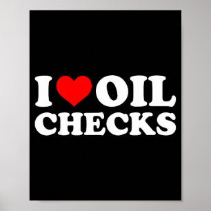 Ich prüfe Öl Auto Mechaniker Auto Poster