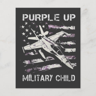 Ich purpuriere den Monat des Militärs Flyer