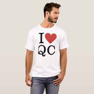 Ich ❤️ QC Quality Kontrolle für Mitarbeiter CUSTOM T-Shirt