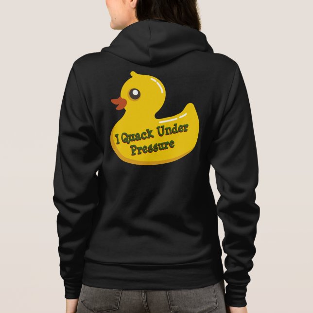 Ich quacke unter Druck das Bild zurück Hoodie (Rückseite)