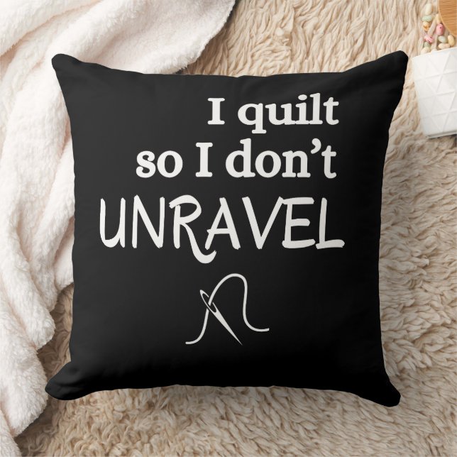 Ich quilt, also enträtsle ich nicht das lustige Nä Kissen (Decke)